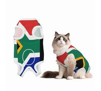 South Africa Flag Recovery Suit for Dogs Cats After Surgery,Pet Recovery Shirt, Dog Onesies Pet Surgery Recovery Suit