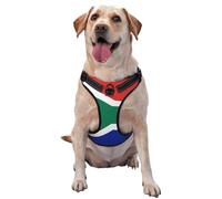 South Africa flag reflective Oxford unobstructed pet vest, easy to control handle, suitable for small, medium and large dogs
