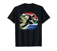 South Africa Flag Running Sprint Patriotic Athlete T-Shirt