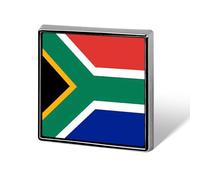 South Africa Flag Suit Lapel Pin Fashion Lapel Pins for Men Women for Backpacks Funny Hat Brooch Pin Personalized Bag Lapel Badge Metal Novelty Buttons & Pins (Square)