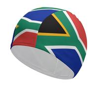 South Africa Flag Swim Cap for Adult, Elastic Fabric Swimming Cap, Comfortable Bathing Cap for Long & Short Hair