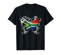 South Africa Flag T-Shirt South African Flag Butterfly T-Shirt