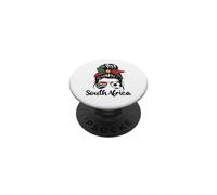 South Africa Flag Women Proud South African Fans Supporters PopSockets Adhesive PopGrip