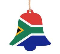 South Africa flag Wooden Bell Shape Decoration Fashion Design 6 PCS Suitable For Home Festival Decoration