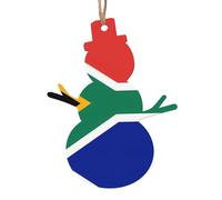 South Africa flag Wooden Snowman Shape Decoration Fashion Design 6 PCS Suitable For Home Festival Decoration