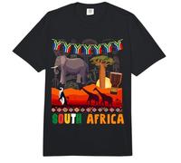 South Africa Ideas Kids with Elephant & South African Flag Comfort Colors Adult Heavyweight T-Shirt