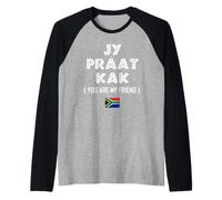 South Africa Jy Praat Kak Funny Translation Braai Raglan Baseball Tee