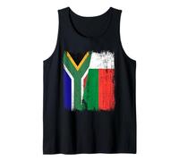 South Africa Madagascar Half Flag South African Malagasy Tank Top