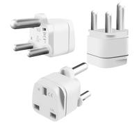 South Africa Plug Adapter, 3 Pack UK to South Africa Plug Adapter | South African Power Adapter, Type M for South African, Namibia, Nepal, Swaziland, Lesotho, Bhutan, Botswana, Swaziland