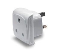 South Africa Plug Type M (NOT for Indian Type D plug) Adapter Convert to UK Socket, BS 8546 Approved, Safety Protection Design, Flame Proof, 13A Fuse with Safety Shutter (1 Piece, White)