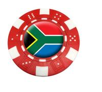 SOUTH AFRICA POKER CHIP GOLF BALL MARKER