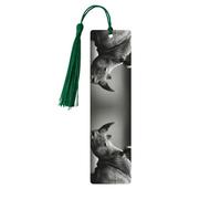 South Africa Rhino Print 5pcs Wooden Bookmarks with Tassels, Reading Page Markers Book Marks, Gifts for Men Women