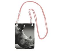 South Africa Rhino Print Crossbody Phone Bag For Women Men, Adjustable Strap Phone Purse, For Travel Shopping