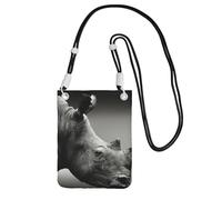 South Africa Rhino Print Crossbody Phone Bag For Women Men, Adjustable Strap Phone Purse, For Travel Shopping