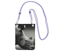 South Africa Rhino Print Crossbody Phone Bag For Women Men, Adjustable Strap Phone Purse, For Travel Shopping