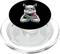 South Africa Roots Rhino South African Flag PopSockets PopGrip for MagSafe