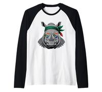 South Africa Roots Rhino South African Flag Raglan Baseball Tee
