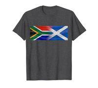 South Africa Scotland expat Flags Blended (Distressed) T-Shirt, Men, Dark Heather Grey, XX-Large