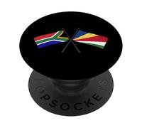 South Africa Seychelles Crossed Flags PopSockets Adhesive PopGrip
