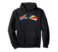 South Africa Seychelles Crossed Flags Pullover Hoodie
