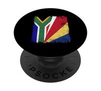 South Africa Seychelles Half Flag South African Seychellois PopSockets Adhesive PopGrip