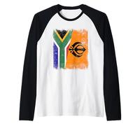 South Africa Sikh Flag Punjabi Khalsa Pride Design Raglan Baseball Tee