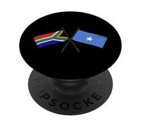 South Africa Somalia Crossed Flags South African Somali PopSockets Adhesive PopGrip