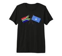 South Africa Somalia Crossed Flags South African Somali Premium T-Shirt
