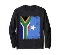 South Africa Somalia Half Flag South African Somali Pride Long Sleeve T-Shirt