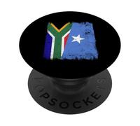 South Africa Somalia Half Flag South African Somali Pride PopSockets Adhesive PopGrip