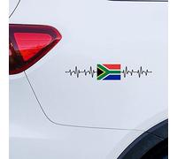 South Africa Stickers for Car Heartbeat South Africa Flag Car Decal Window Decal Patriotic Decor National Flag Custom Vinyl Decal Die Cut Decals Funny Laptop Stickers Bumper Stickers