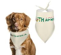 South Africa Text Art Cute Dog Bandanas Adjustable Bibs Puppy Neckerchief for Cat Triangle Pet Scarf Summer