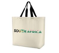 South Africa Text Art Large Tote Bag Reusable for Shopping
