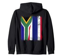 South Africa Thailand Half Flag South African Thai Roots Zip Hoodie