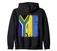South Africa Ukraine Half Flag South African Ukrainian Zip Hoodie