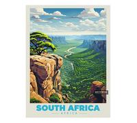SOUTH AFRICA - Vintage African Travel Poster A4 Safari Print Retro Wall Art for Nature Lovers Home Office or Wanderlust Inspired Interiors