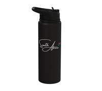South Africa with Flag Stars Stainless Steel Insulated Water Bottle