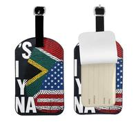 South African Fingerprints Print Elegant Tag Stylish tag Luggage Tag 4.3 x 2.76 Inch for Suitcases Travel Bags