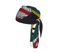 South African Fingerprints Printed Mesh Cycling Cap Cap, Quick Dry Do Rag Helmet Liner for Outdoor Sports Fitness