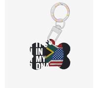 South African Fingerprints Printing Bone Shaped Dog Tag Pet Id Tags,Acrylic Dog Tags Cat Tags with Ring for Dog Cat,Pendant Crafts