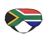 South African Flag Comfortable Sleeping Aid Soft Eye Mask Adjustable Blackout Cover Reversible Night Rest