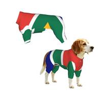 South African flag Dog Pajamas, Stretchy Pet Clothes Pjs, Breathable Puppy Onesie Jumpsuits,for Small Medium Large Dogs 3XL
