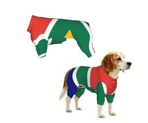South African flag Dog Pajamas, Stretchy Pet Clothes Pjs, Breathable Puppy Onesie Jumpsuits,for Small Medium Large Dogs 3XL