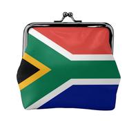 South African Flag Leather Coin Purse for Women-Small Kiss Lock Wallet, Mini Card Holder for Keys Lipstick, Cute Change Purse for Travel