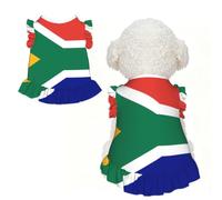 South African flag M Pet Apparel for Small Dogs-Cute Summer Outfit for Puppy, Soft Breathable Pet Clothes for Cat