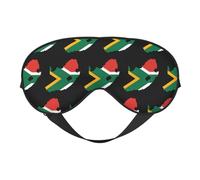 South African Flag Map 7 South African Flag Map Sleep Masks Adjustable Strap Soft Eye Mask for Women Men Travel Work Home