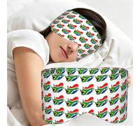 South African Flag Map Print Sleep Blindfold Wide Band Adjustable Full Coverage Night Mask
