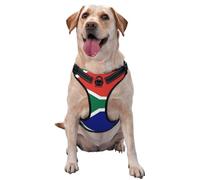 South African Flag Medium Printed pet Traction Vest for Pets to wear When Walking The Dog or Climbing Mountains
