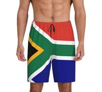 South African Flag Men'S 1-Pack Sleep Shorts Loungewear With Side Pockets, Breathable Fit, Available In Big.