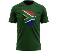 South African Flag Mens T Shirt Retro Torn South Africa Football Supporter Tee Top, S, Bottle